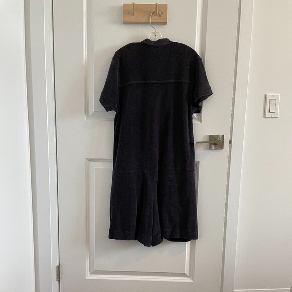 Button-down terry fabric romper - Picture 4 of 11